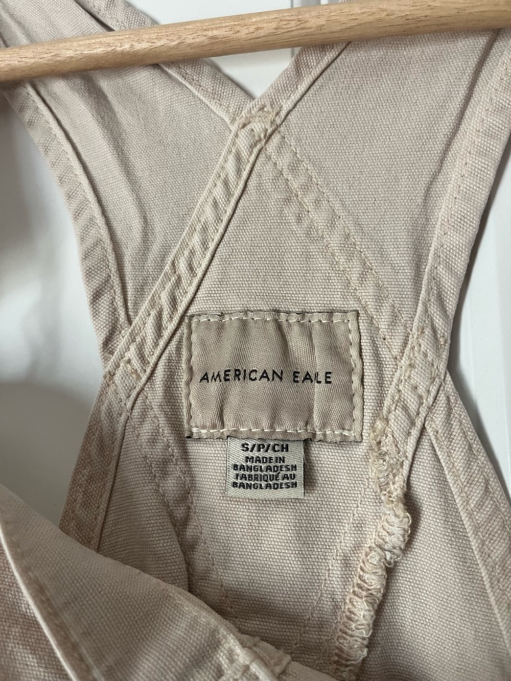 American Eagle Outfitters Beige Women’s Denim Overalls - Picture 3 of 5